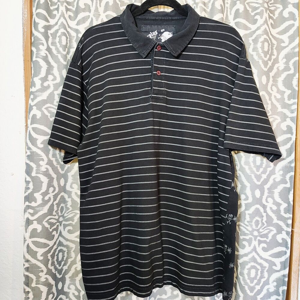 Men's Surplus Brand Polo Skulls And Palm Trees Size XL